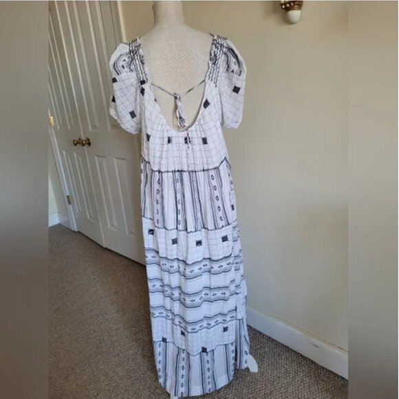 Free People Janie Embroidered Maxi Dress size L - Picture 4 of 7